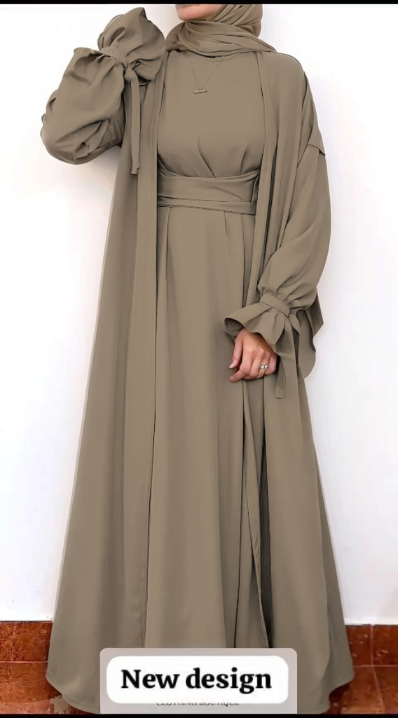 Sleeve Less Inner Abaya With Belt Sleeve With Dupatta