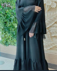 Beatiful Double Sleeves Party Wear Abaya