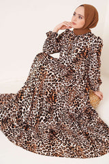 Tiger Print Occasional Wear Abaya