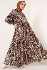 Tiger Print Occasional Wear Abaya