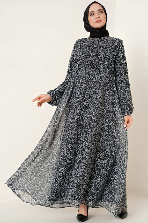 Beautiful Flower Print Occasional Wear Abaya