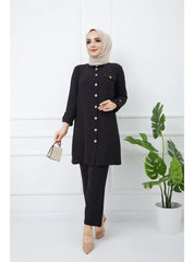 Black Co-ord Modestwear Abaya