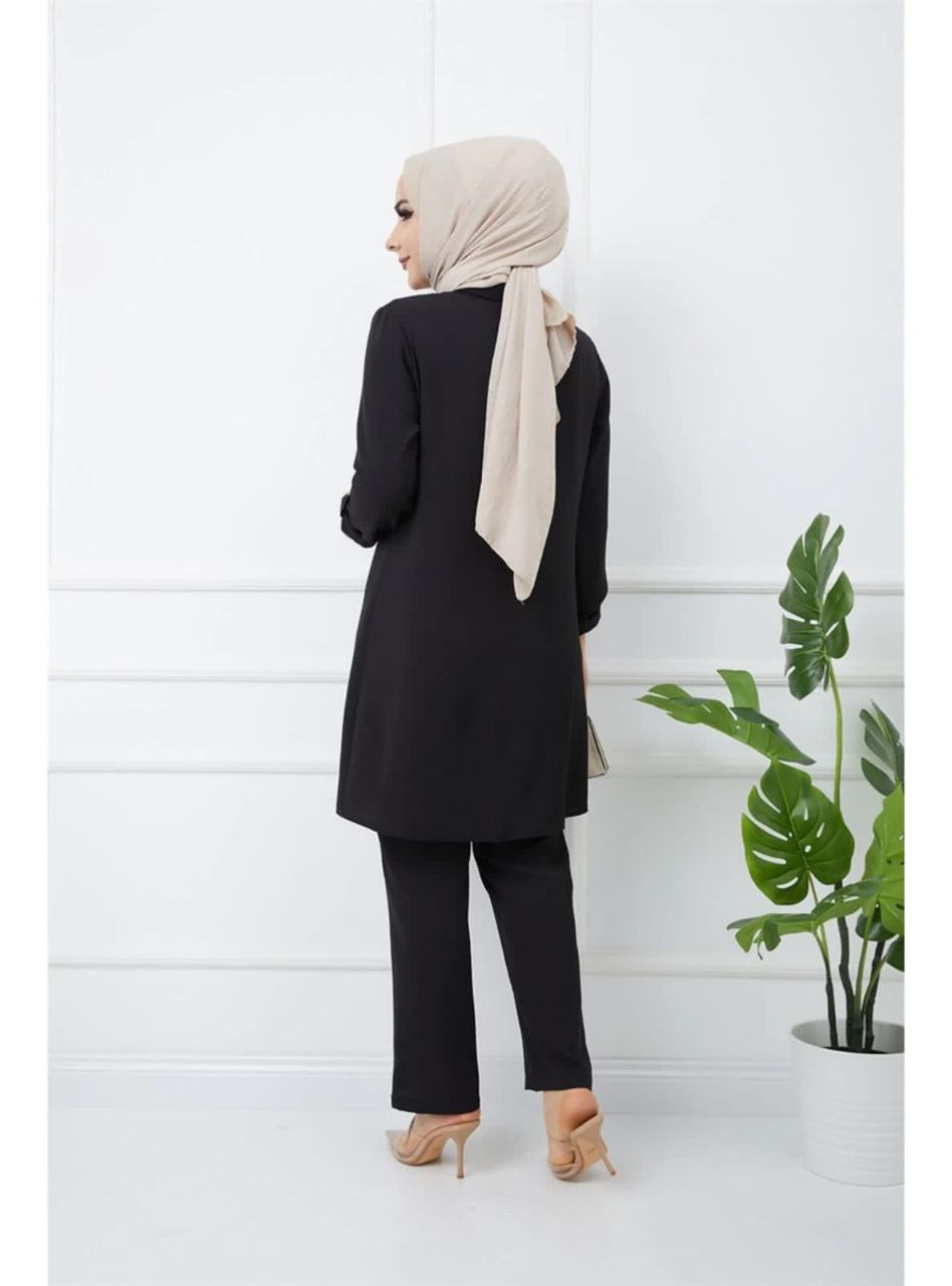 Black Co-ord Modestwear Abaya