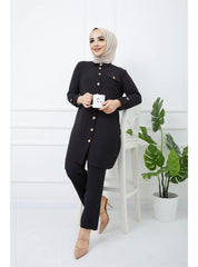 Black Co-ord Modestwear Abaya