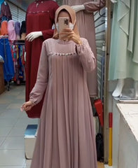 Heavy Chiffon Trending Pattern Hand Work Abaya